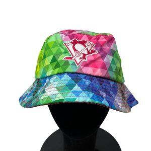 Pittsburgh Penguins New Era Youth Bucket Hat Cap Rainbow Colorful NHL Hockey